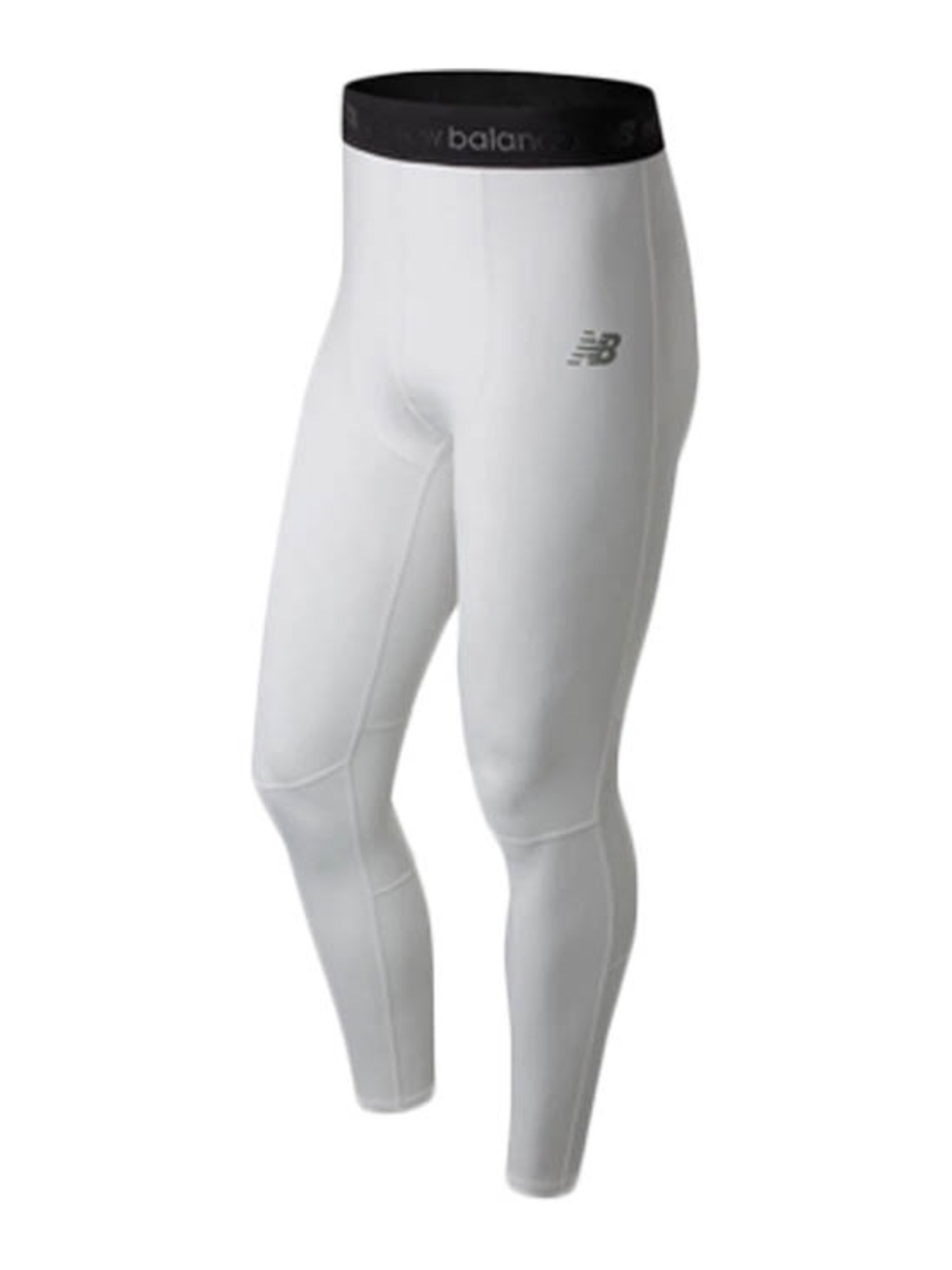 New Balance White Compression Leggings with Black Waistband S 00032